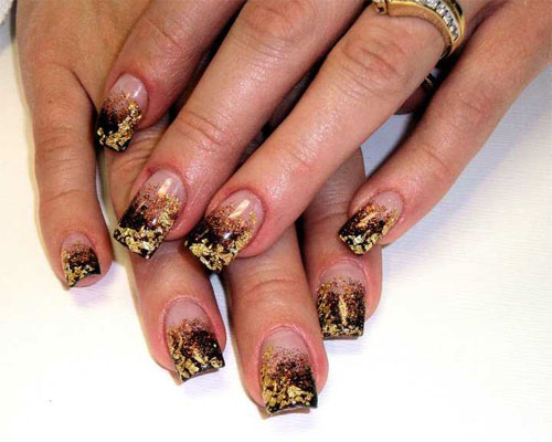 "Золотой" дизайн ногтей