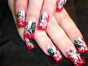 Дизайн ногтей «Праздничные цветы»