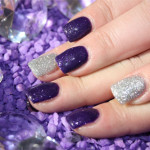 Дизайн ногтей «Фиолетовый и серебро»